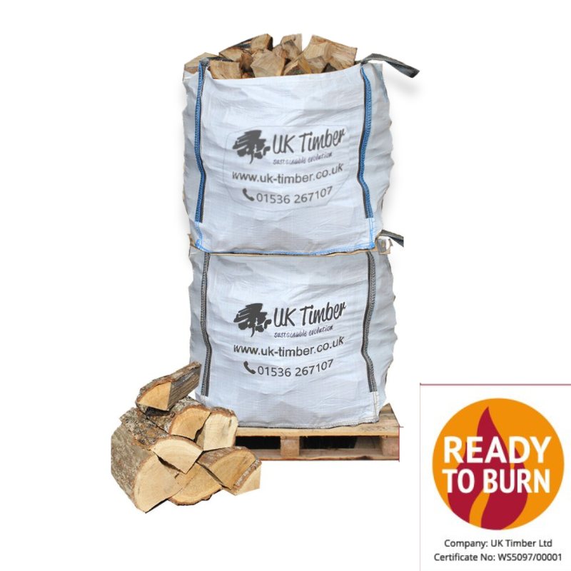 Large Bulk Bag of Kiln Dried Ash Firewood